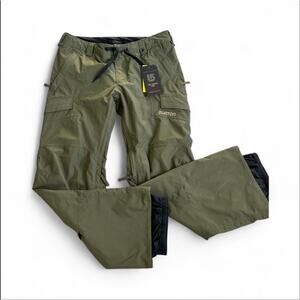 Burton TWC Tracker Green Snowboarding Pants size XL - missing button